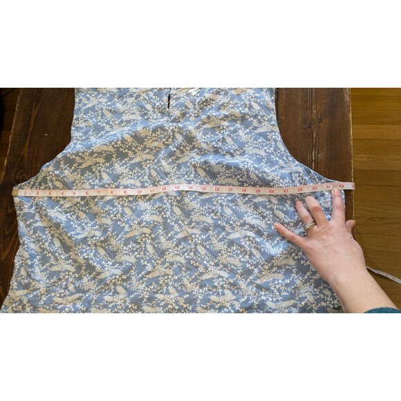 CHRISTOPHER & BANKS WOMEN'S XXL 2XL BLUE WHITE FLORAL PRINT DRESS SLEEVELESS - Picture 7 of 10